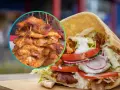 Pyszny kebab z soczystym mięsem z rożna, warzywami i sosem. Idealny przepis na domowy kebab.