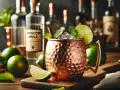 Orzeźwiający Moscow Mule w miedzianym kubku, z limonką i miętą. Idealny wybór zamiast Dark 'n' Stormy.