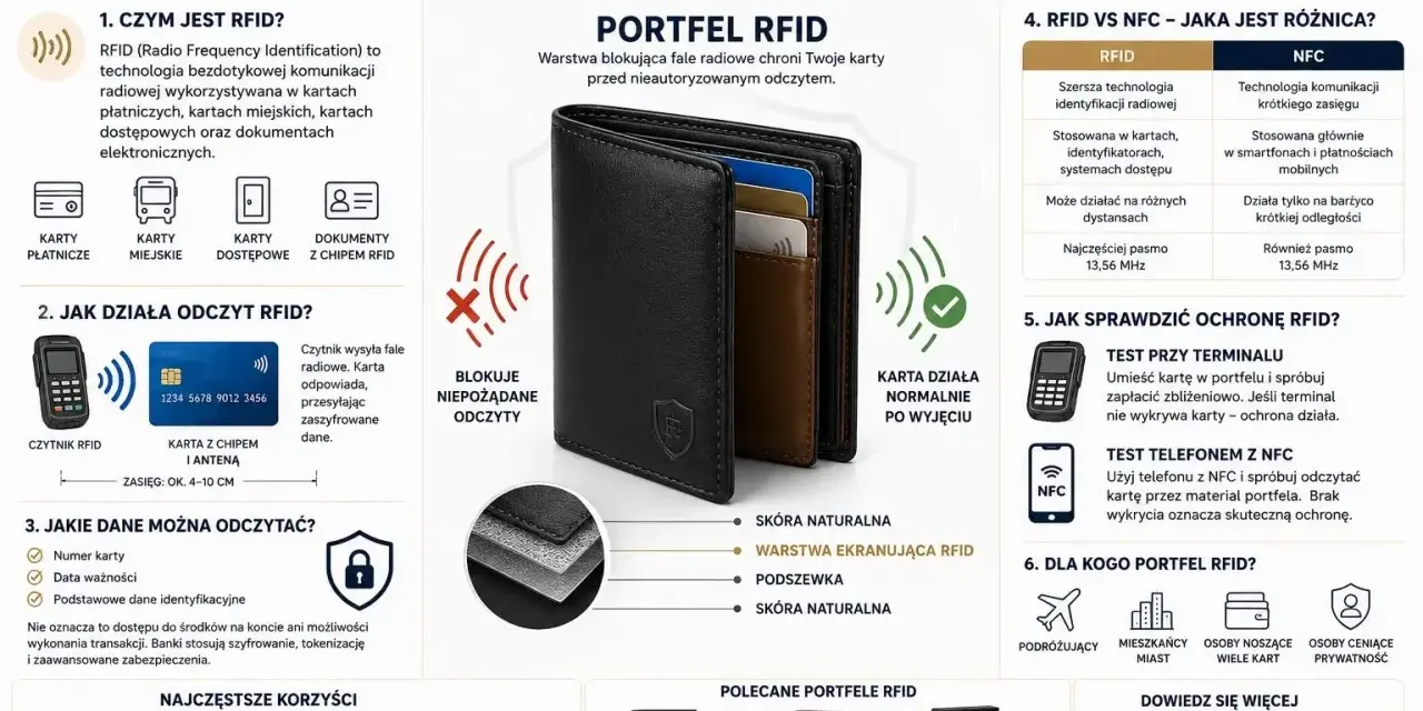 Portfel RFID blokuje nieautoryzowane odczyty kart, chroniąc przed skimmingiem i tym, jak oszukują barmani.