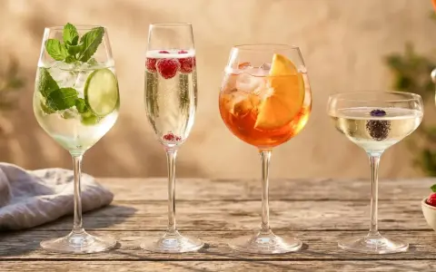 Orzeźwiający drink z Prosecco i malinami obok Aperol Spritz, a dalej drink z Cavą i jeżyną. Idealne na letnie popołudnie.