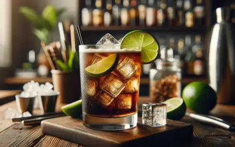 Idealne cuba libre składniki: rum, cola, lód i limonka. Orzeźwiający drink na upalne dni.