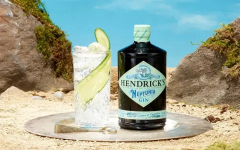 Orzeźwiający drink z ginem Hendrick's Neptunia, idealny na lato. Wybór między Hendrick's czy Bombay Sapphire do drinków.