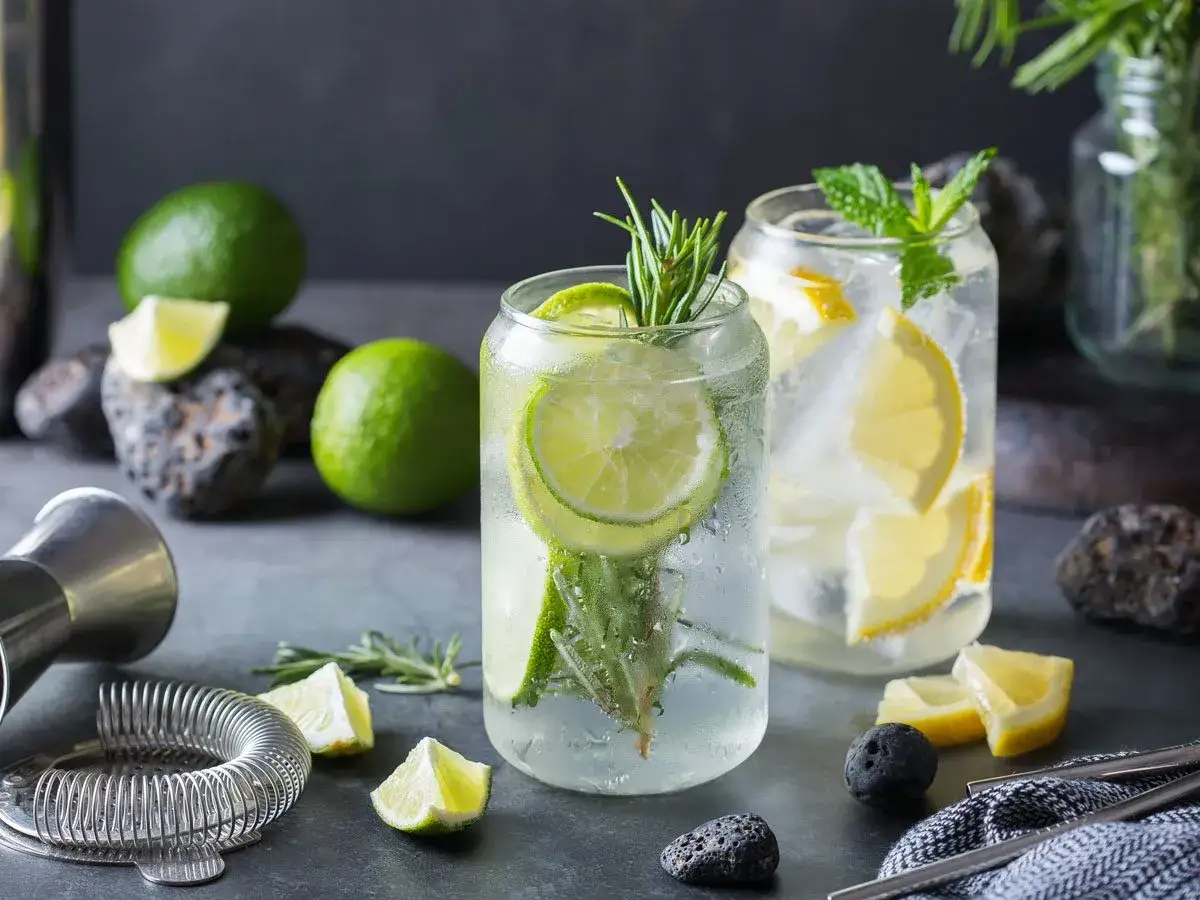 Eleganckie drinki z ginem w domowym barku